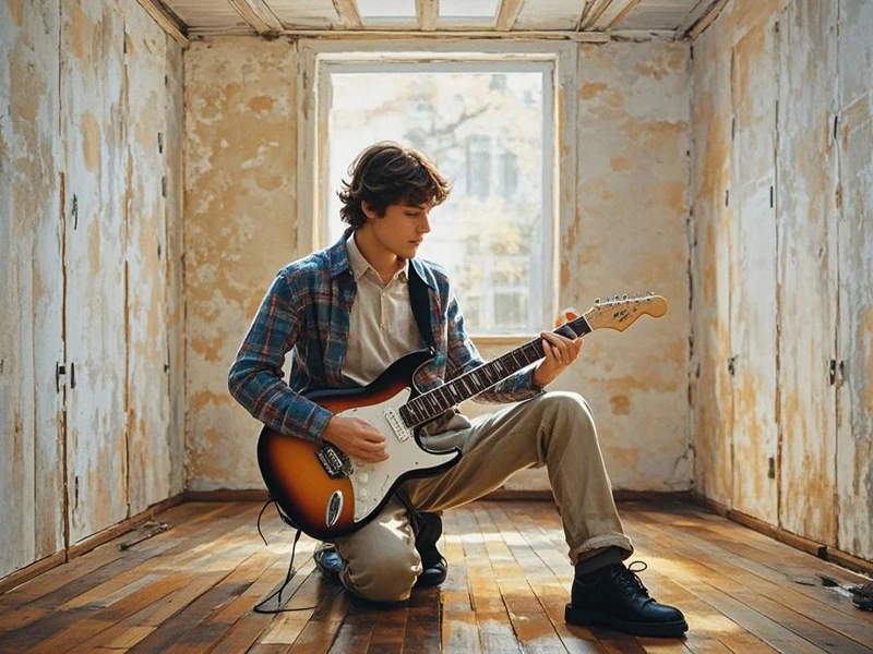 自己一个人玩电吉他